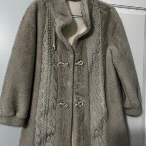COAT - FAUX FUR - BEIGE - SIZE LX
